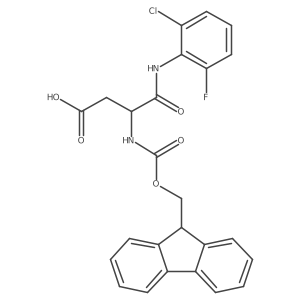 3-[(2-chloro-6-fluorophenyl)carbamoyl]-3-({[(9H-fluoren-9-yl)methoxy]carbonyl}amino)propanoic acid结构式