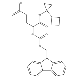 4-[(1-cyclobutylcyclopropyl)carbamoyl]-4-({[(9H-fluoren-9-yl)methoxy]carbonyl}amino)butanoic acid结构式