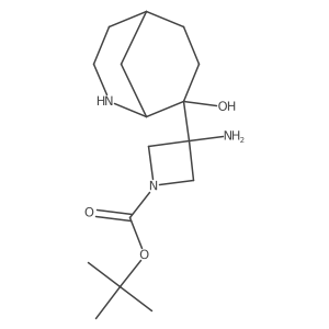 Tert-butyl 3-amino-3-{8-hydroxy-2-azabicyclo[3.3.1]nonan-8-yl}azetidine-1-carboxylate结构式