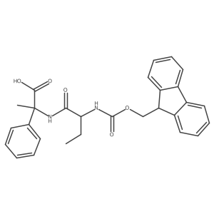 2-[2-({[(9H-fluoren-9-yl)methoxy]carbonyl}amino)butanamido]-2-phenylpropanoic acid Structure