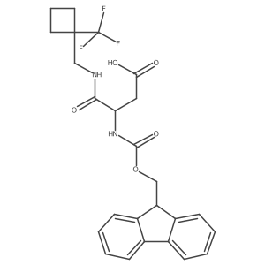3-({[(9H-fluoren-9-yl)methoxy]carbonyl}amino)-3-({[1-(trifluoromethyl)cyclobutyl]methyl}carbamoyl)propanoic acid结构式