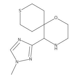 5-(1-methyl-1H-1,2,4-triazol-3-yl)-1-oxa-9-thia-4-azaspiro[5.5]undecane结构式