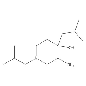 3-Amino-1,4-bis(2-methylpropyl)piperidin-4-ol结构式