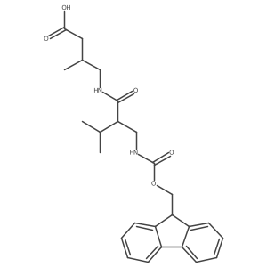 4-{2-[({[(9H-fluoren-9-yl)methoxy]carbonyl}amino)methyl]-3-methylbutanamido}-3-methylbutanoic acid结构式