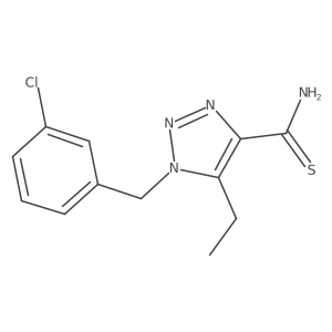 1-[(3-chlorophenyl)methyl]-5-ethyl-1H-1,2,3-triazole-4-carbothioamide Structure