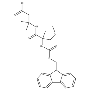 3-[2-({[(9H-fluoren-9-yl)methoxy]carbonyl}amino)-2-(methoxymethyl)propanamido]-3-methylbutanoic acid结构式
