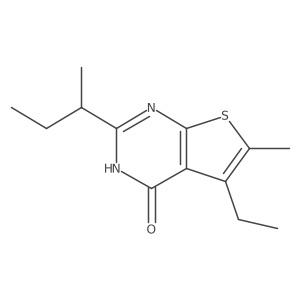 2-(butan-2-yl)-5-ethyl-6-methyl-3H,4H-thieno[2,3-d]pyrimidin-4-one结构式