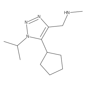 {[5-cyclopentyl-1-(propan-2-yl)-1H-1,2,3-triazol-4-yl]methyl}(methyl)amine Structure