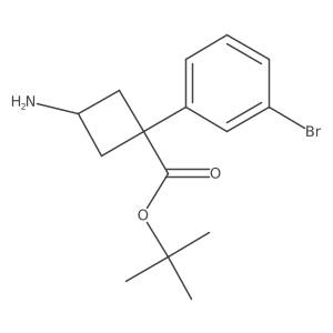 Tert-butyl 3-amino-1-(3-bromophenyl)cyclobutane-1-carboxylate Structure