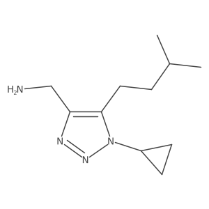 [1-cyclopropyl-5-(3-methylbutyl)-1H-1,2,3-triazol-4-yl]methanamine Structure