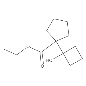 Ethyl 1-(1-hydroxycyclobutyl)cyclopentane-1-carboxylate Structure