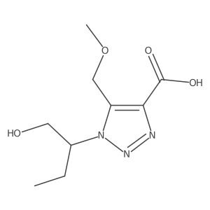 1-(1-hydroxybutan-2-yl)-5-(methoxymethyl)-1H-1,2,3-triazole-4-carboxylic acid结构式