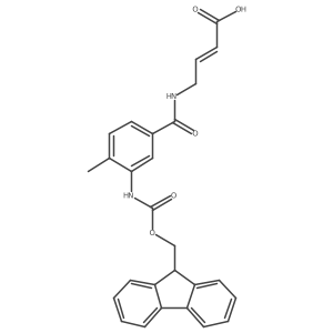 4-{[3-({[(9H-fluoren-9-yl)methoxy]carbonyl}amino)-4-methylphenyl]formamido}but-2-enoic acid Structure