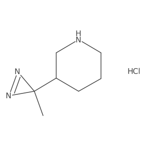 3-(3-Methyl-3H-diazirin-3-yl)piperidine hydrochloride结构式