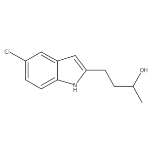 (2R)-4-(5-chloro-1H-indol-2-yl)butan-2-ol结构式