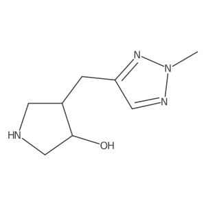 rac-(3R,4S)-4-[(2-methyl-2H-1,2,3-triazol-4-yl)methyl]pyrrolidin-3-ol Structure