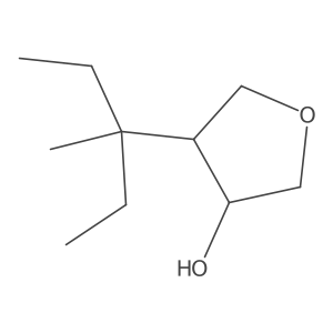 rac-(3R,4S)-4-(3-methylpentan-3-yl)oxolan-3-ol结构式