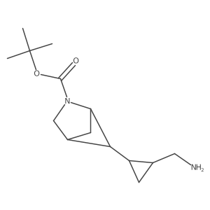tert-butyl (1S,4R)-5-[(1RS,2RS)-2-(aminomethyl)cyclopropyl]-2-azabicyclo[2.1.1]hexane-2-carboxylate Structure