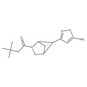 tert-butyl (1S,4R)-5-(5-amino-1,2-oxazol-3-yl)-2-azabicyclo[2.1.1]hexane-2-carboxylate结构式