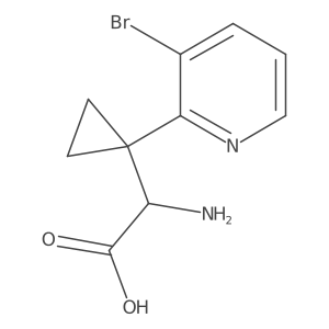 2-Amino-2-[1-(3-bromopyridin-2-yl)cyclopropyl]acetic acid Structure