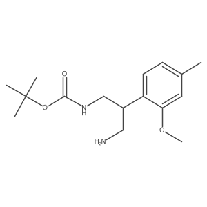 tert-butyl N-[3-amino-2-(2-methoxy-4-methylphenyl)propyl]carbamate结构式