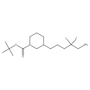 Tert-butyl 3-(5-amino-4,4-difluoropentyl)piperidine-1-carboxylate Structure