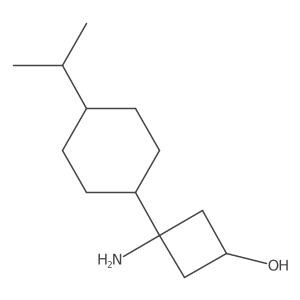 3-Amino-3-[4-(propan-2-yl)cyclohexyl]cyclobutan-1-ol结构式