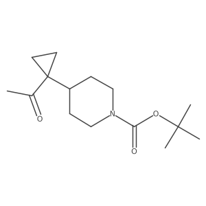 Tert-butyl 4-(1-acetylcyclopropyl)piperidine-1-carboxylate Structure