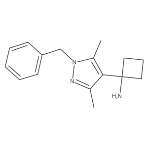 1-(1-benzyl-3,5-dimethyl-1H-pyrazol-4-yl)cyclobutan-1-amine结构式