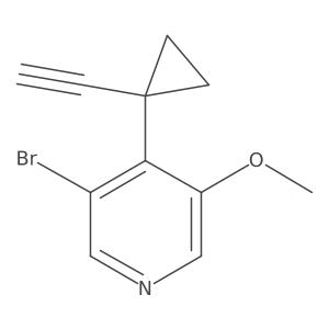 3-Bromo-4-(1-ethynylcyclopropyl)-5-methoxypyridine Structure