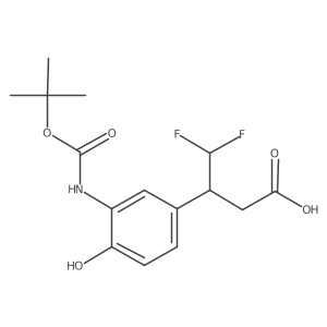 3-(3-{[(Tert-butoxy)carbonyl]amino}-4-hydroxyphenyl)-4,4-difluorobutanoic acid结构式