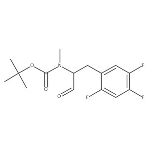 tert-butyl N-methyl-N-[1-oxo-3-(2,4,5-trifluorophenyl)propan-2-yl]carbamate Structure