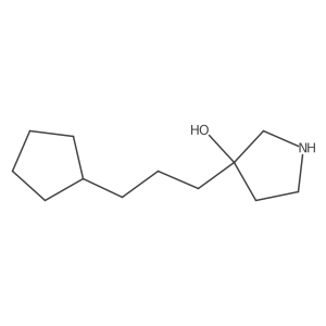 3-(3-Cyclopentylpropyl)pyrrolidin-3-ol Structure