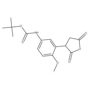 tert-butyl N-[3-(2,5-dioxooxolan-3-yl)-4-methoxyphenyl]carbamate Structure