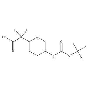 2-(4-((tert-Butoxycarbonyl)amino)cyclohexyl)-2,2-difluoroacetic acid Structure