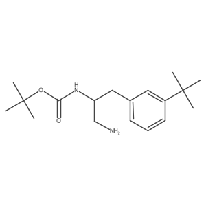 tert-butyl N-[1-amino-3-(3-tert-butylphenyl)propan-2-yl]carbamate结构式