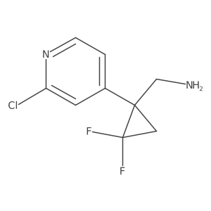 [1-(2-Chloropyridin-4-yl)-2,2-difluorocyclopropyl]methanamine Structure