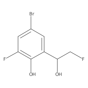 4-Bromo-2-fluoro-6-(2-fluoro-1-hydroxyethyl)phenol结构式