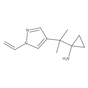 1-[2-(1-ethenyl-1H-pyrazol-4-yl)propan-2-yl]cyclopropan-1-amine结构式