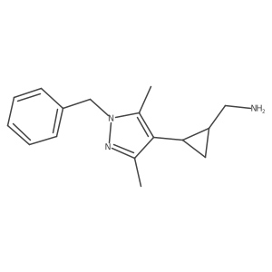 [2-(1-benzyl-3,5-dimethyl-1H-pyrazol-4-yl)cyclopropyl]methanamine结构式