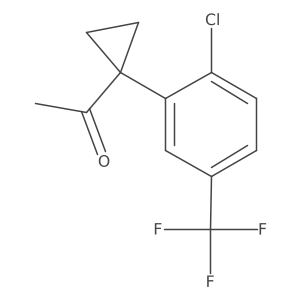 1-{1-[2-Chloro-5-(trifluoromethyl)phenyl]cyclopropyl}ethan-1-one结构式