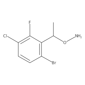 O-[1-(6-bromo-3-chloro-2-fluorophenyl)ethyl]hydroxylamine结构式