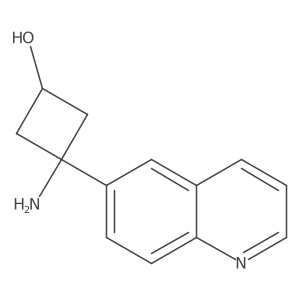 3-Amino-3-(quinolin-6-yl)cyclobutan-1-ol结构式