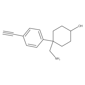 4-(Aminomethyl)-4-(4-ethynylphenyl)cyclohexan-1-ol结构式