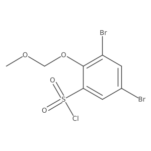 3,5-Dibromo-2-(methoxymethoxy)benzene-1-sulfonyl chloride结构式
