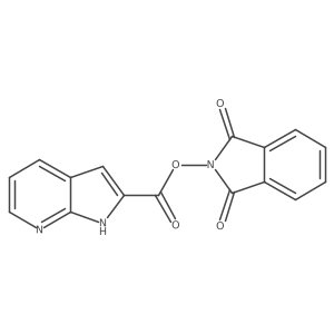 1,3-dioxo-2,3-dihydro-1H-isoindol-2-yl 1H-pyrrolo[2,3-b]pyridine-2-carboxylate Structure