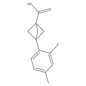 3-(2-Fluoro-4-methylphenyl)bicyclo[1.1.1]pentane-1-carboxylic acid Structure
