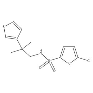 5-chloro-N-(2-methyl-2-(thiophen-3-yl)propyl)thiophene-2-sulfonamide Structure