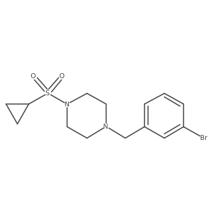 1-[(3-Bromophenyl)methyl]-4-(cyclopropanesulfonyl)piperazine Structure