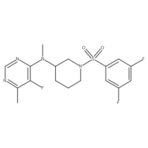 N-[1-(3,5-Difluorophenyl)sulfonylpiperidin-3-yl]-5-fluoro-N,6-dimethylpyrimidin-4-amine结构式